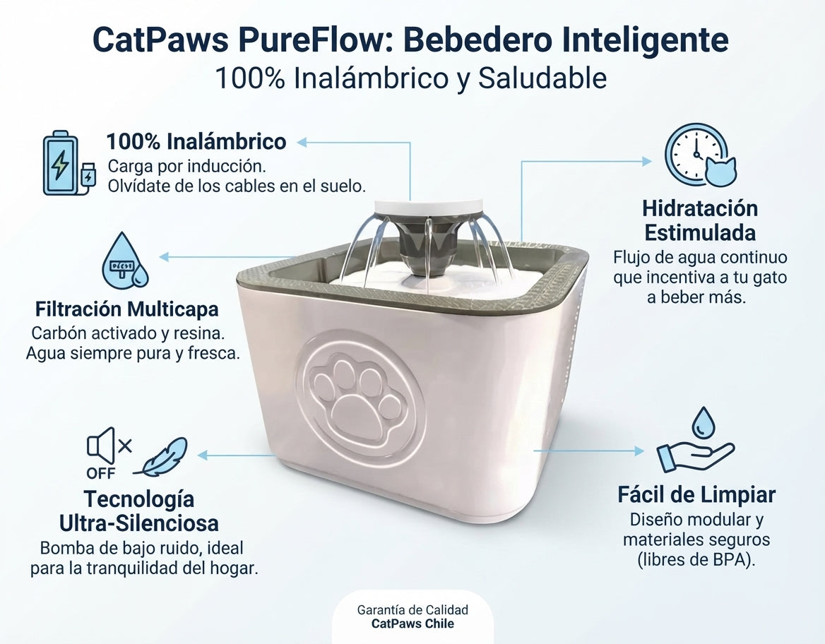 🐾 Fuente Inalámbrica Inteligente CatPaws